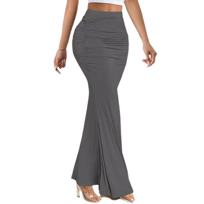 Sexy Slim Pleated Long Dress