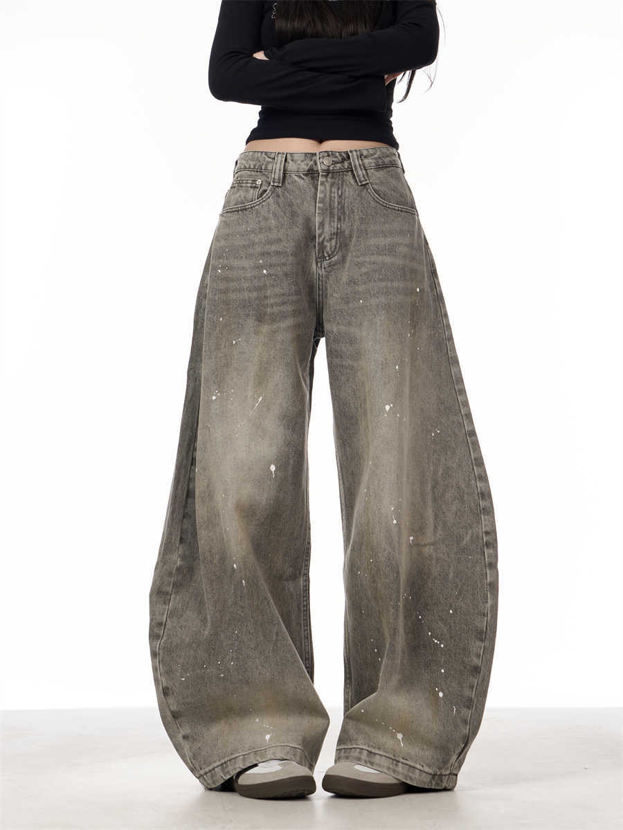 Splash-Ink Wide-Leg Jeans