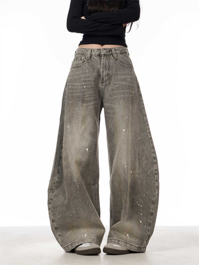 Splash-Ink Wide-Leg Jeans