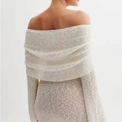 Hollow-Out Off-Shoulder Dress