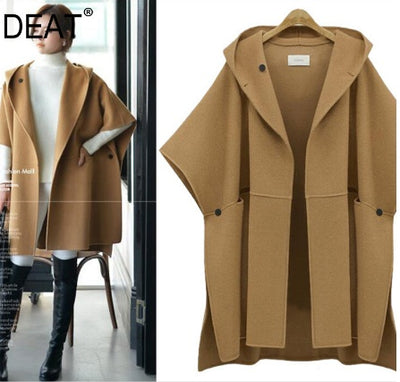 Hooded Oversized Batwing Cardigan