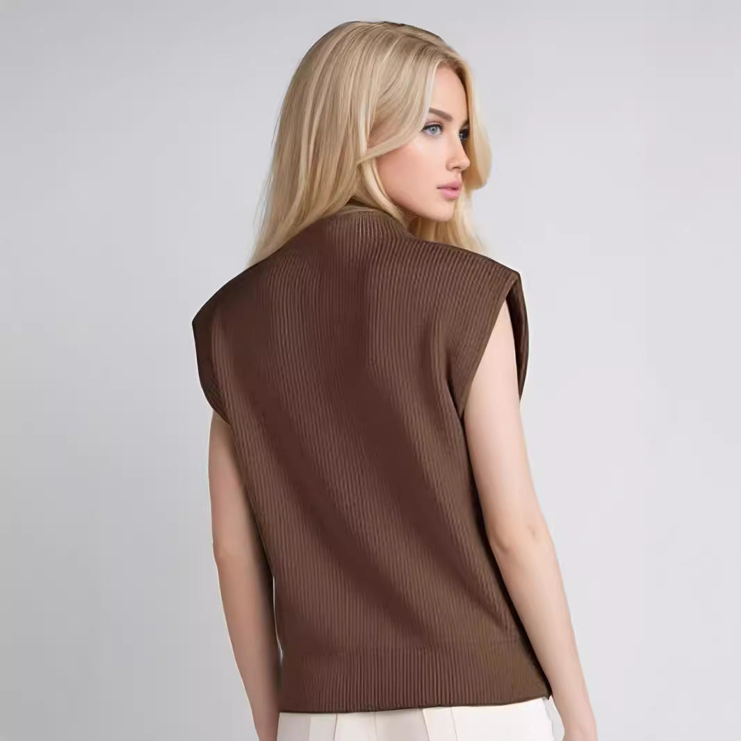 Turtleneck Vest Sweater – European & American Style
