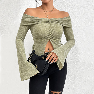 Knitted Off-Shoulder Fashion Top