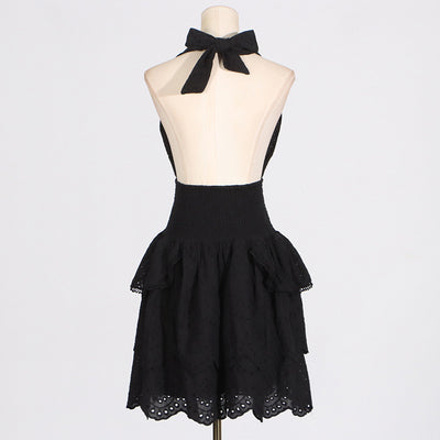Deep V-Neck High Waist Dress