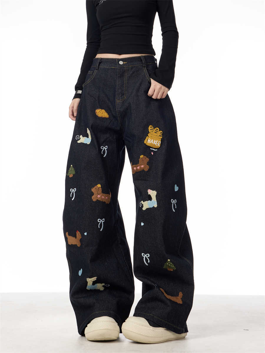 Sausage Dog Patchwork Jeans