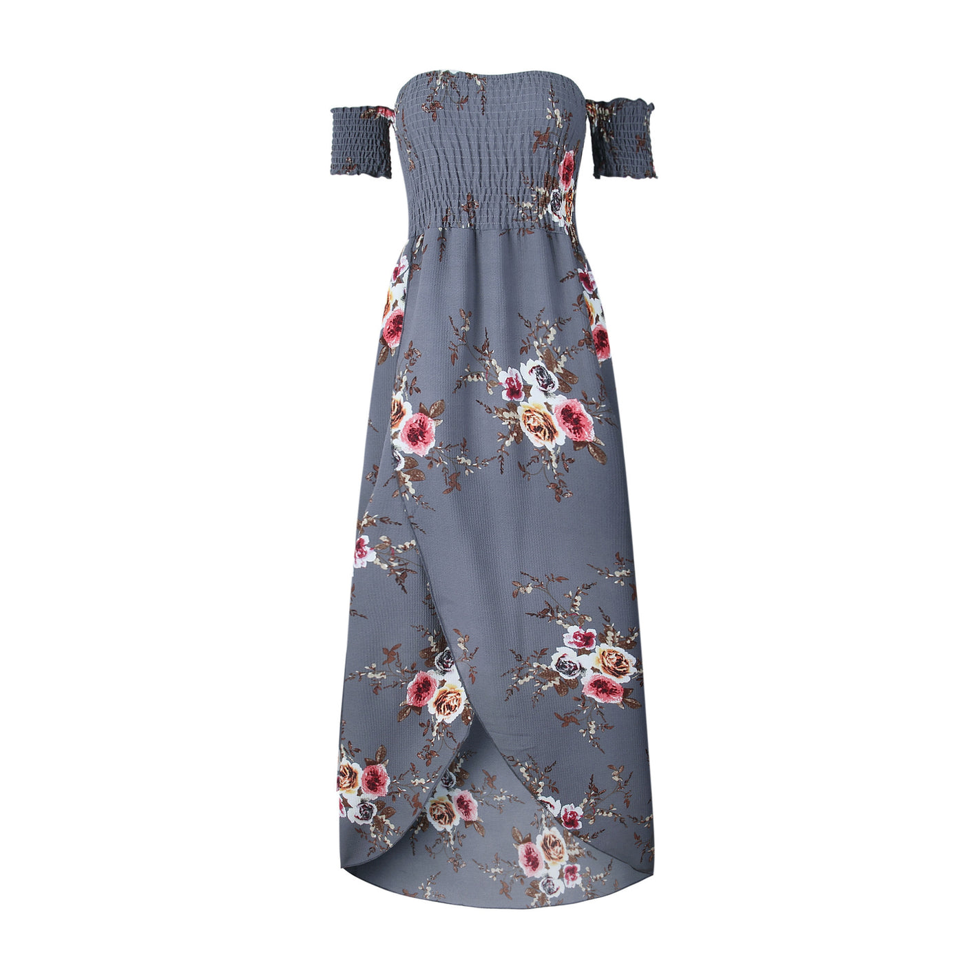 Boho Off-Shoulder Maxi Dress