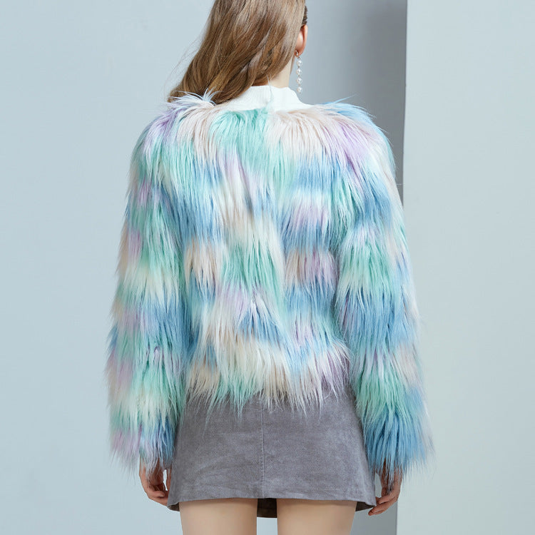 Gradient Faux Fur Coat – Luxe & Cozy Winter Essential