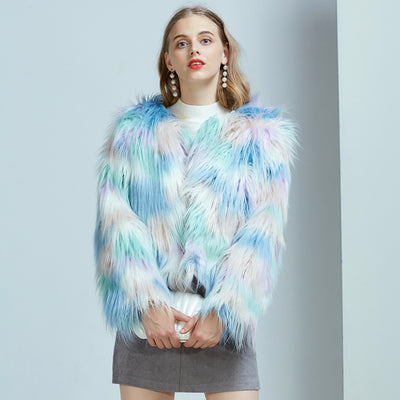 Gradient Faux Fur Coat – Luxe & Cozy Winter Essential
