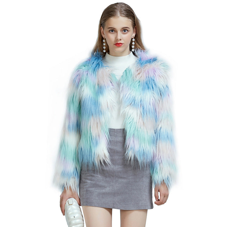Gradient Faux Fur Coat – Luxe & Cozy Winter Essential