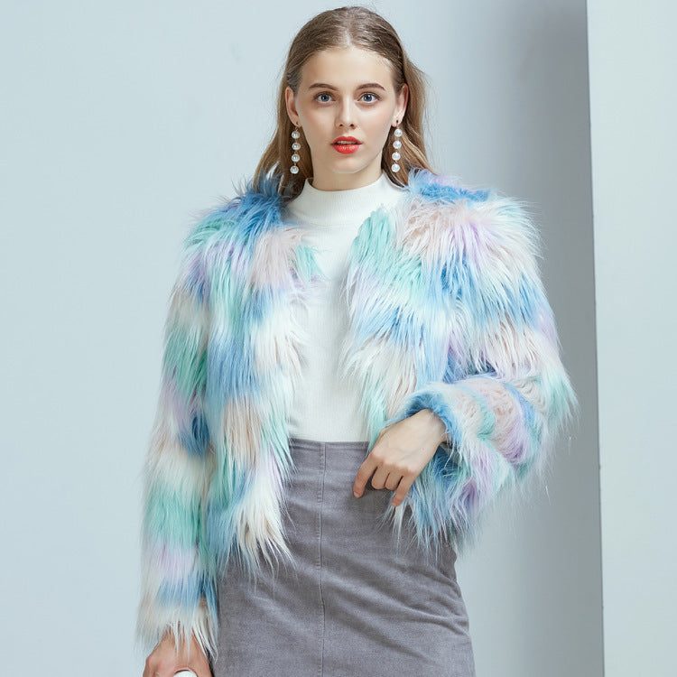 Gradient Faux Fur Coat – Luxe & Cozy Winter Essential
