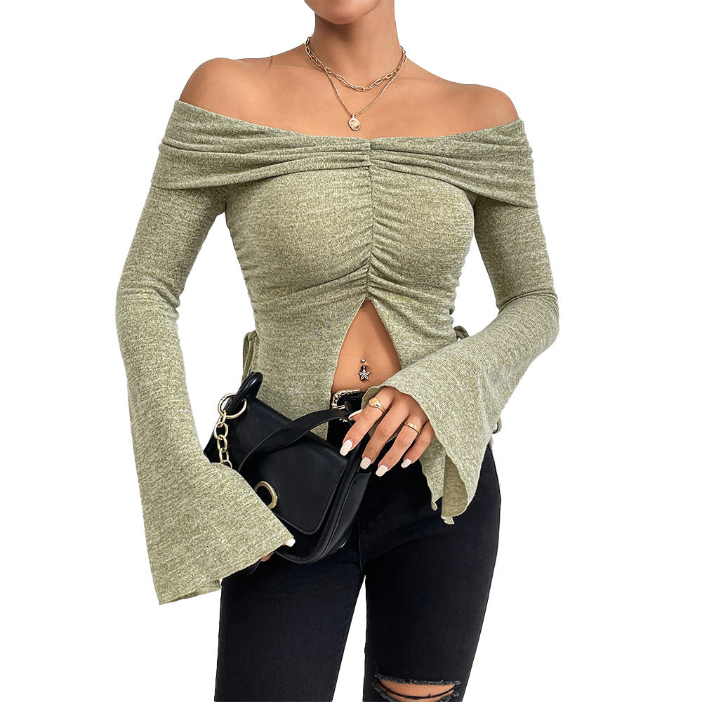 Knitted Off-Shoulder Fashion Top