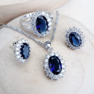 Silver 925 Bridal Jewelry Set
