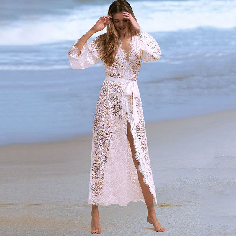 Lace Bikini Cover-Up Cardigan