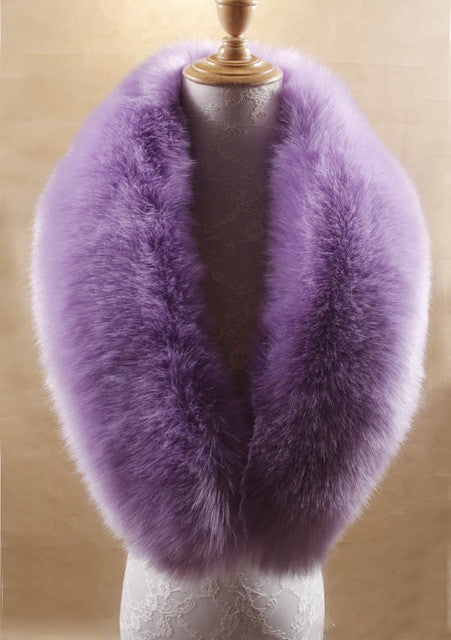 Faux Fur Collar Shawl