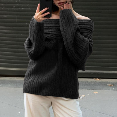 Loose Pullover Trumpet Sleeve Sweater