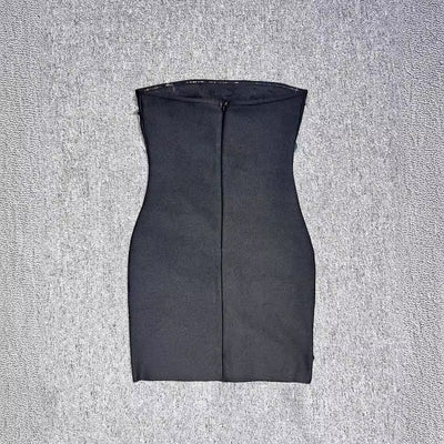 Off-shoulder Diamond-embedded Tube Top Party Dress