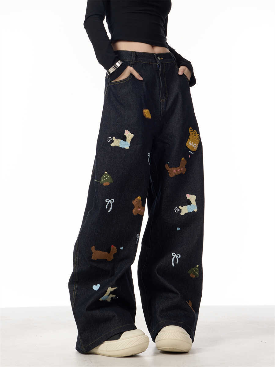 Sausage Dog Patchwork Jeans