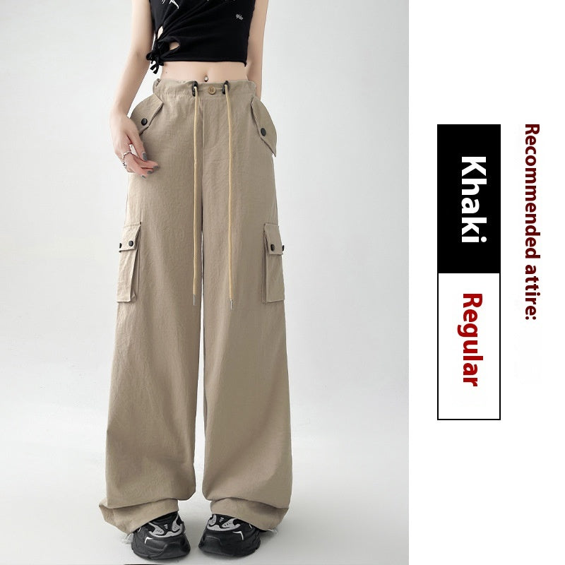 High-Waist Wide-Leg Sports Pants