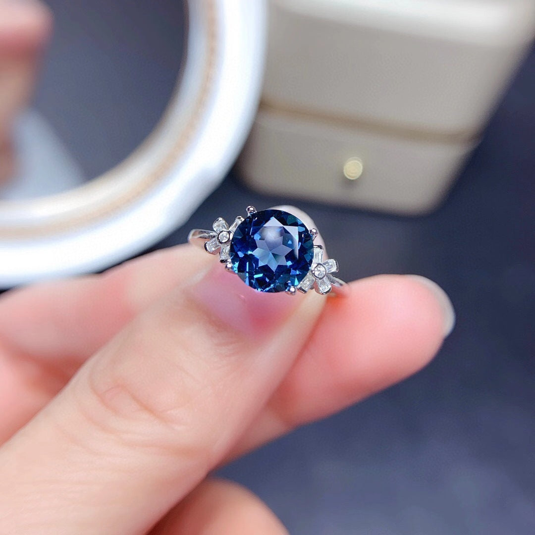 Elegant London Blue Stone Jewelry Set