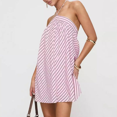 Striped Halter Dress