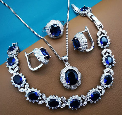 Silver 925 Bridal Jewelry Set