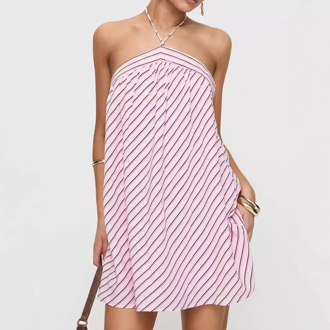 Striped Halter Dress