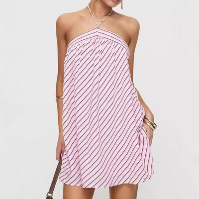 Striped Halter Dress