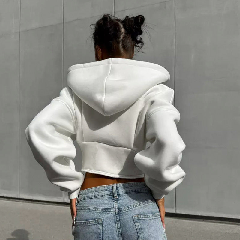 Y2K Zipper Corset Hoodie