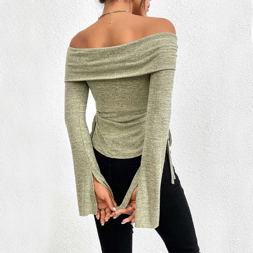 Knitted Off-Shoulder Fashion Top