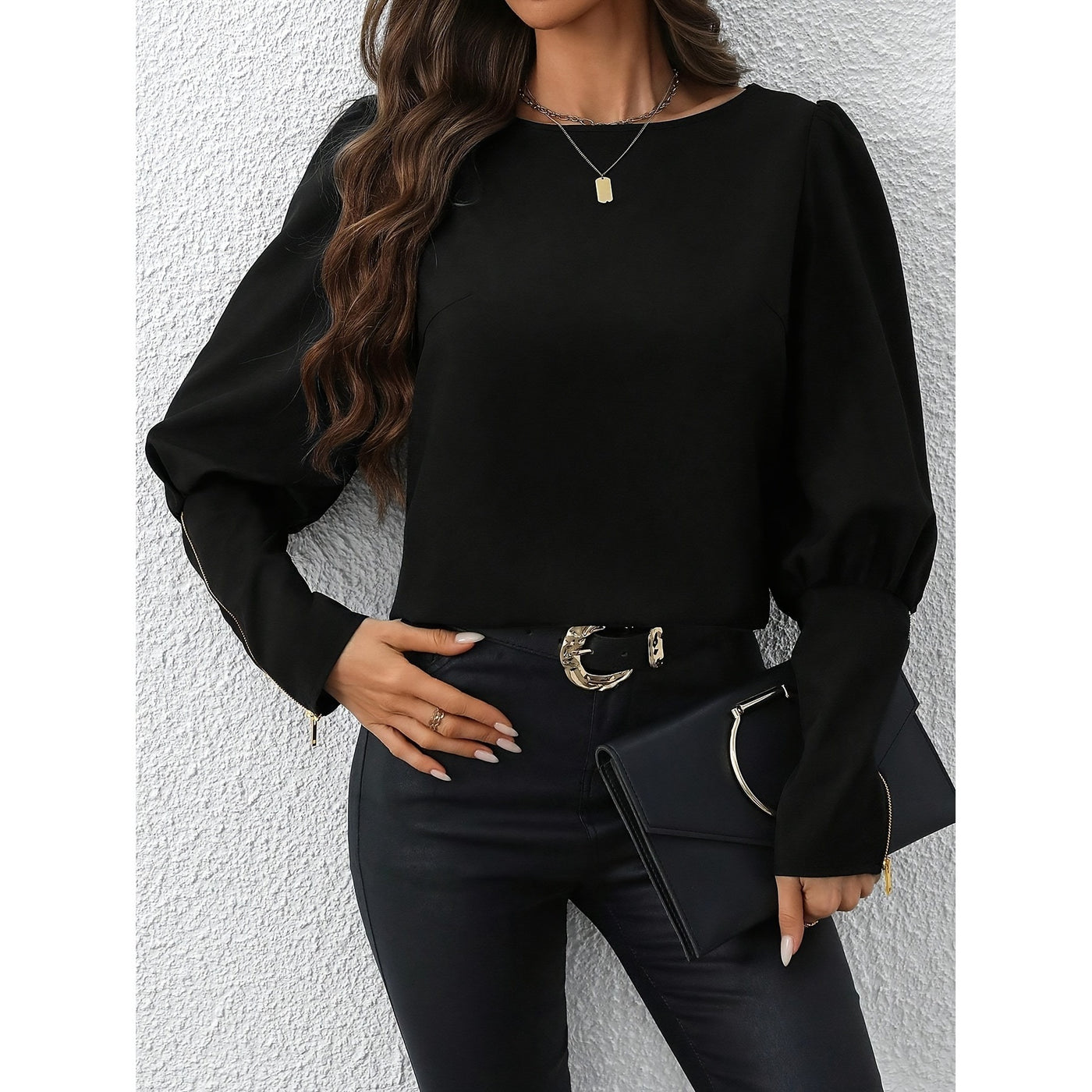 Polo Collar Zip Top