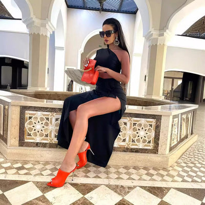 Slit Off-Shoulder Dress