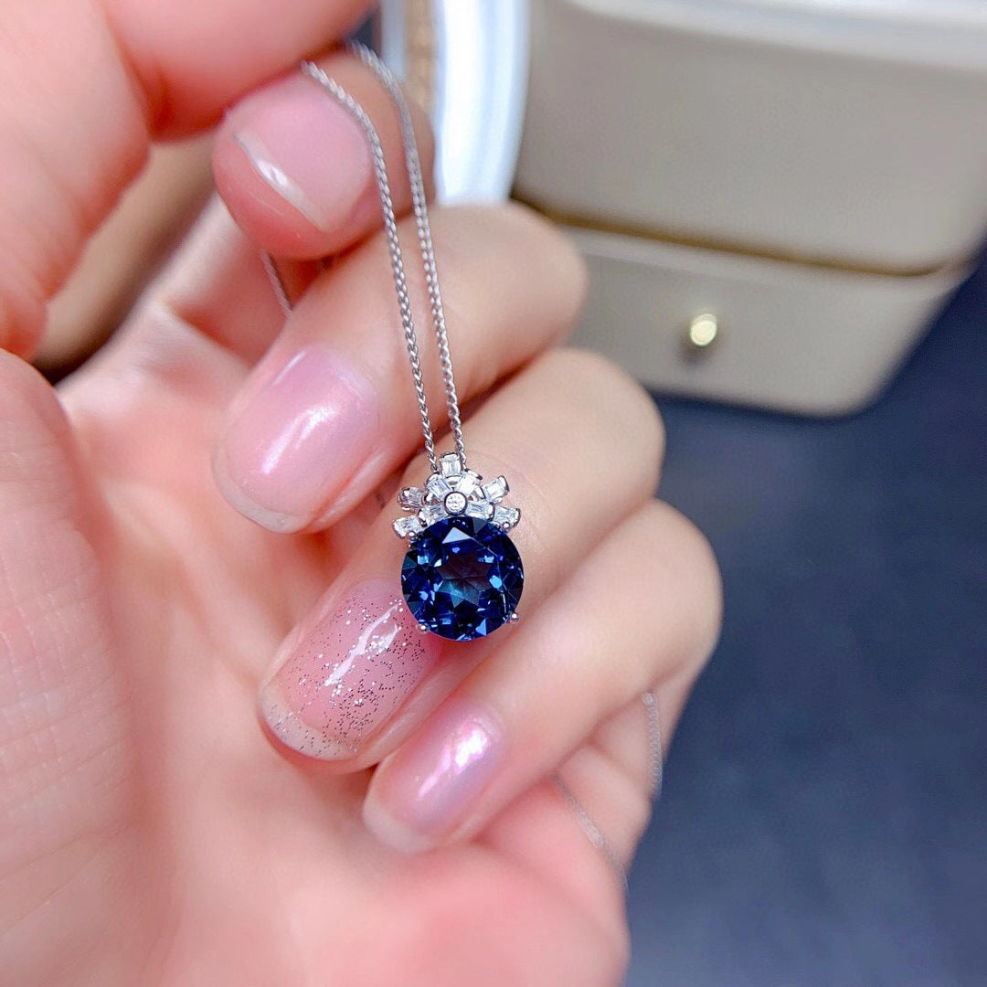 Elegant London Blue Stone Jewelry Set