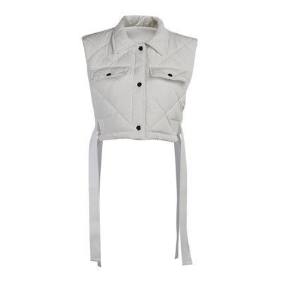 Diamond Pocket Short Vest Jacket