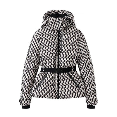 Waist-Slimming Belted Padded Jacket