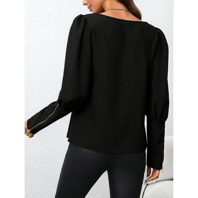 Polo Collar Zip Top