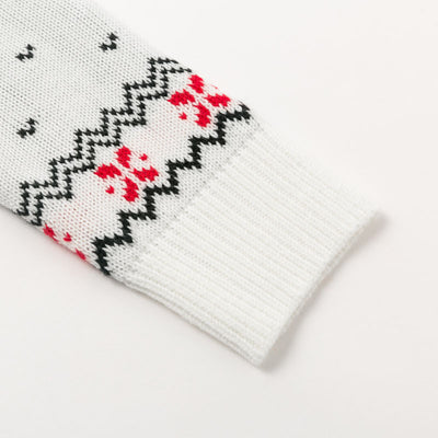 Cute Elk & Heart Print Christmas Sweater