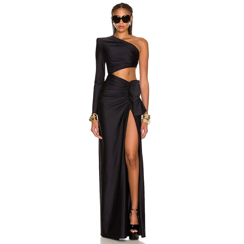 Slit Off-Shoulder Dress