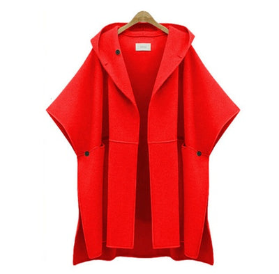 Hooded Oversized Batwing Cardigan