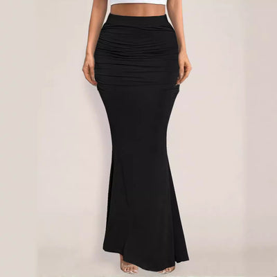 Sexy Slim Pleated Long Dress