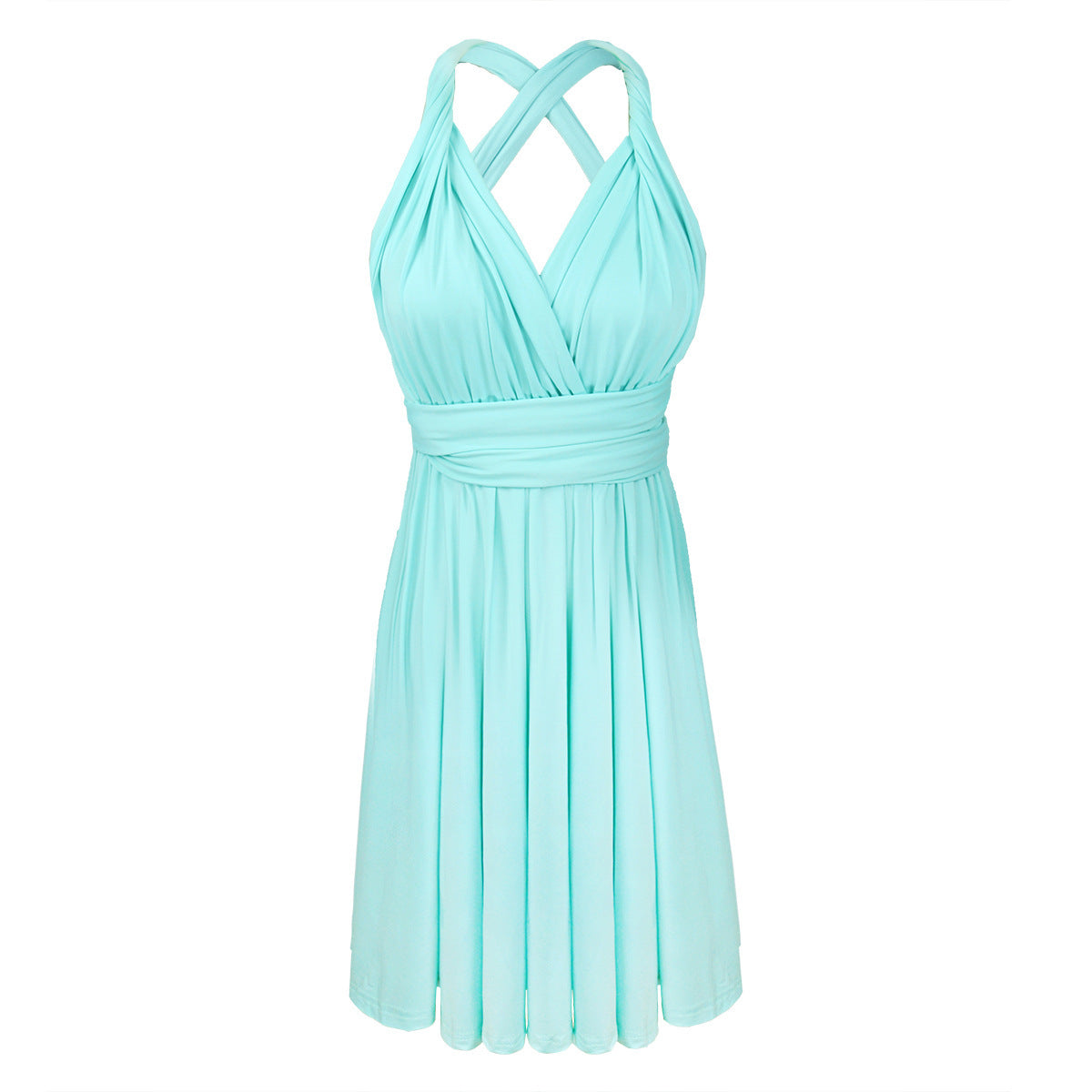 Multiple Wear Lace-up Plus Size Women's Dress