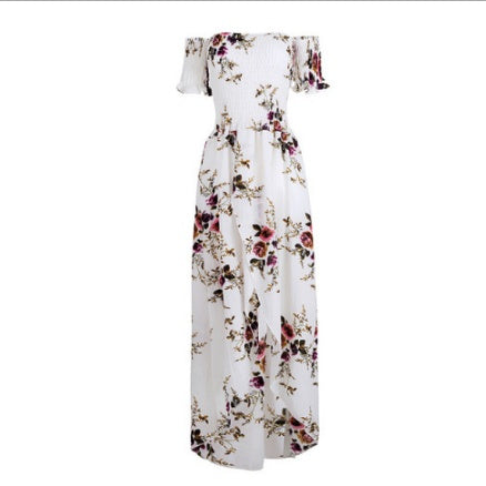 Boho Off-Shoulder Maxi Dress