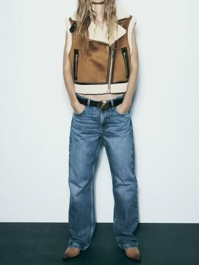 Casual Slim-Fit Crop Vest