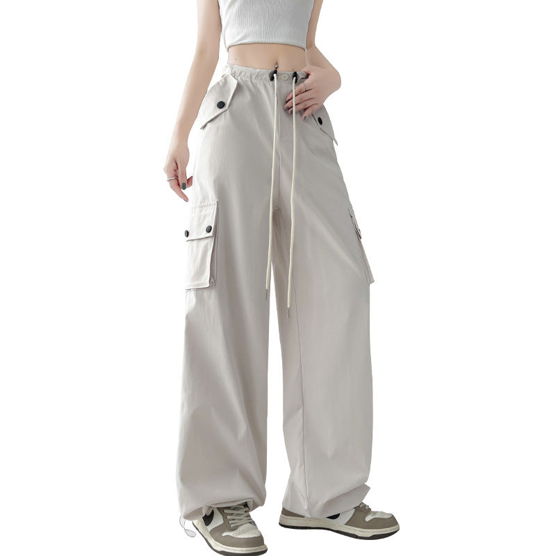 High-Waist Wide-Leg Sports Pants