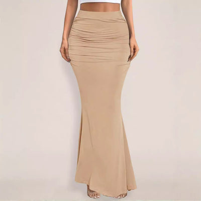 Sexy Slim Pleated Long Dress