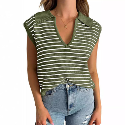 V-neck Knitted Top