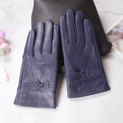 Butterfly Embellished Split-Finger Gloves