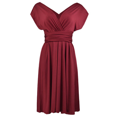 Multiple Wear Lace-up Plus Size Women's Dress