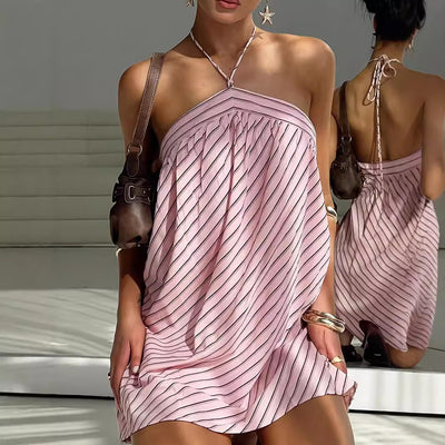 Striped Halter Dress