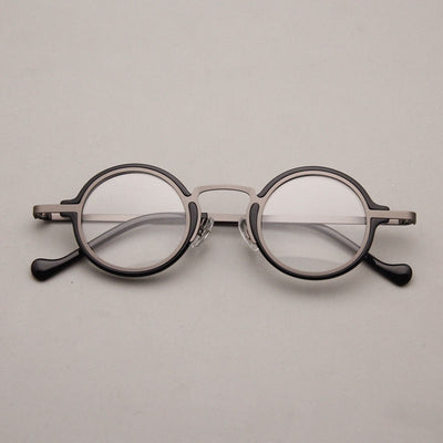 Retro Hawksbill Metal Round Frame Glasses