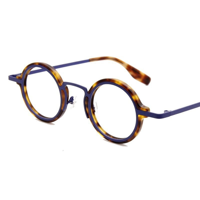 Retro Hawksbill Metal Round Frame Glasses